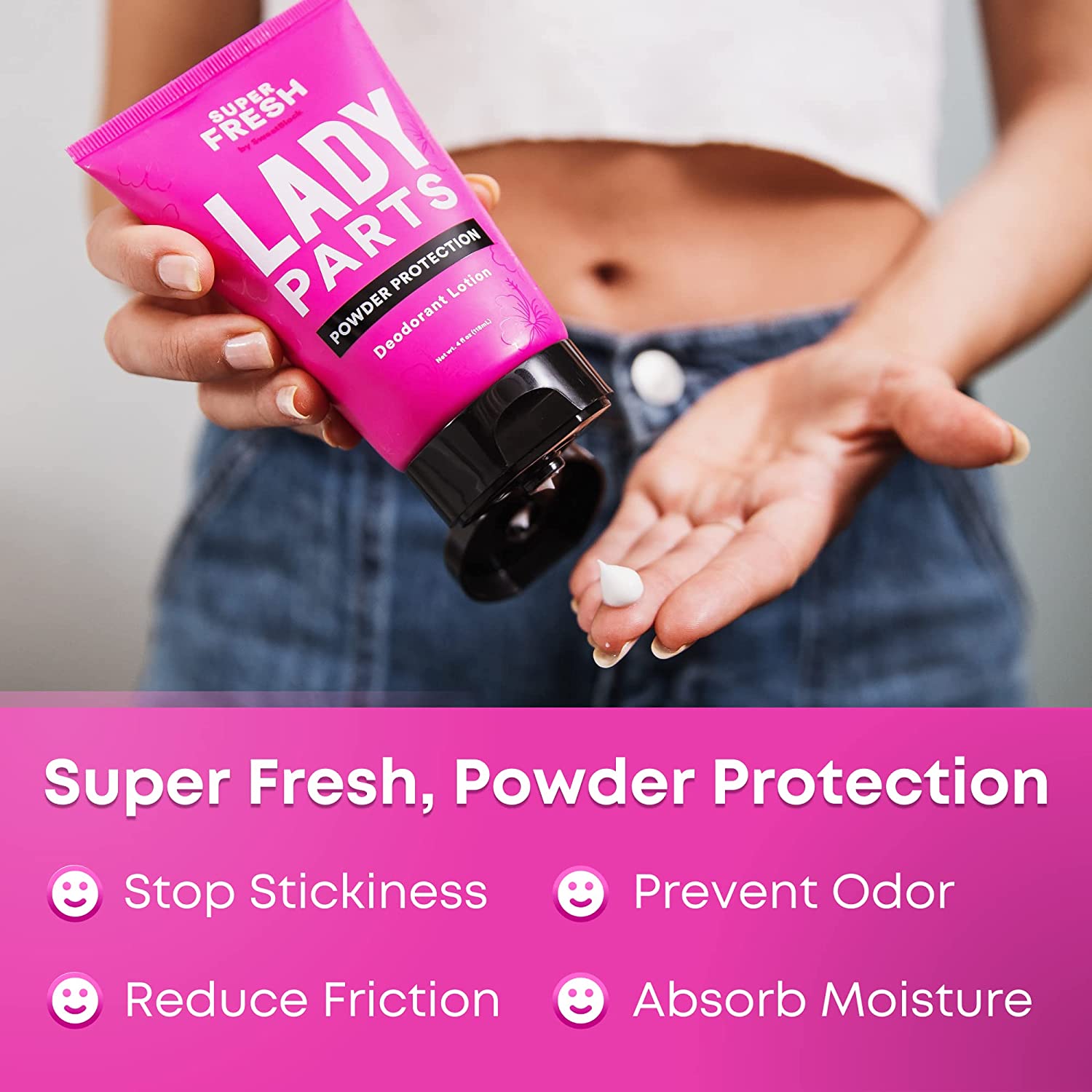 Super Fresh Lady Parts Feminine Hygiene Deodorant Lotion For Breasts