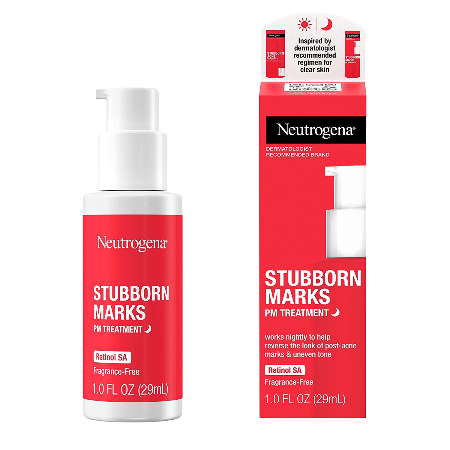 Neutrogena Stubborn Marks PM Treatment Retinol Serum, Acne Scar
